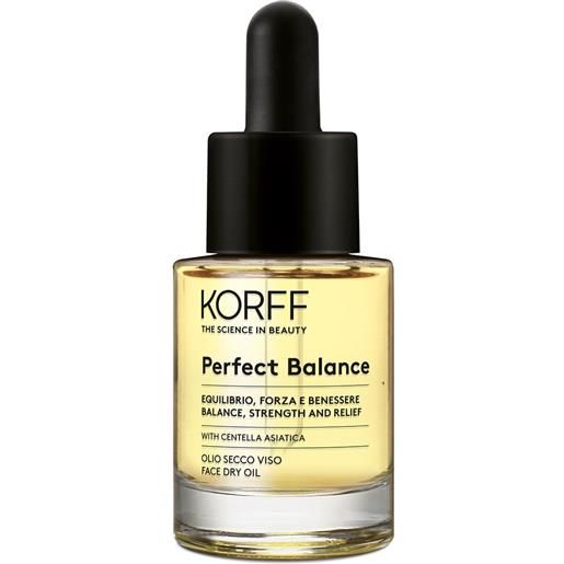 Korff perfect balance - olio secco viso equilibrio forza e benessere, 15ml