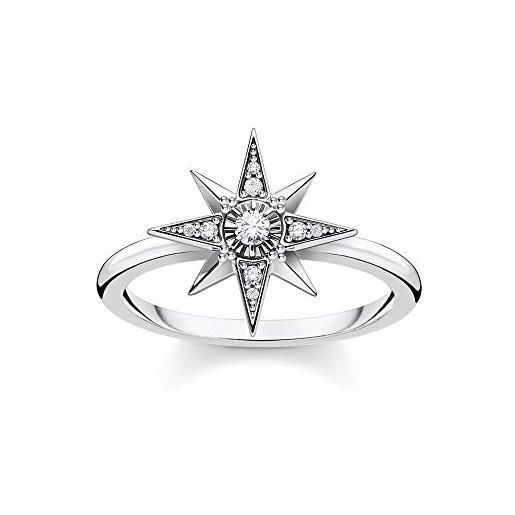 Thomas Sabo anello da donna a forma di stella, argento tr2299-643-14, 54, metallo prezioso, zircone cubico
