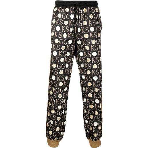 Gucci pantaloni sportivi con stampa Gucci x ken scott - nero