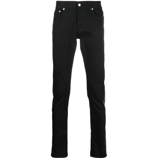 Alexander McQueen jeans con pannelli a contrasto - nero