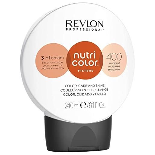 REVLON PROFESSIONAL nutri color filters maschera colorata capelli, protettiva, istantanea e multidimensionale, mandarino - 240 ml