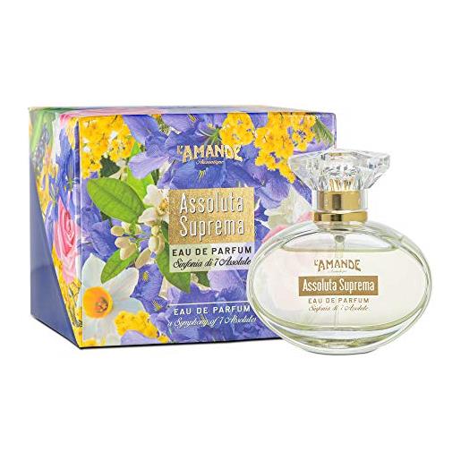 L'amande - profumo donna fresco e agrumato al limone e bergamotto, profumo donna dai profumi di vaniglia, mimosa e gelsomino, sentori dolci e fioriti, assoluta suprema 50 ml