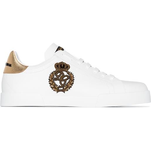 Dolce & Gabbana sneakers portofino con logo - bianco