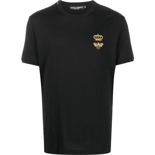 Dolce & Gabbana t-shirt con ricamo - nero