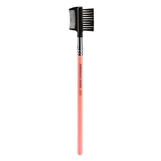 Bdellium Tools, pennello da trucco professionale, comb/brow, serie pink bambu
