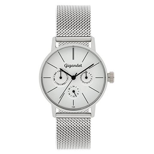 Gigandet minimalism orologio donna orologio multifunzione analogico quartz argento g38-005