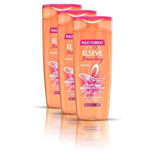 L'Oréal Paris elsève shampoo ricostruttivo 400 ml - set di 3