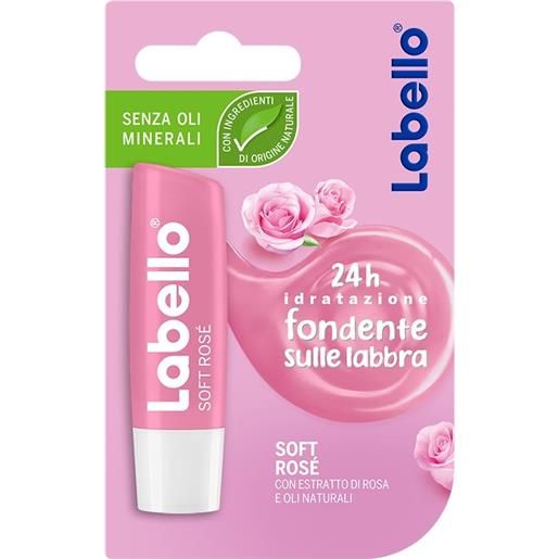 Labello soft rose stick labbra idratante, 5.5ml