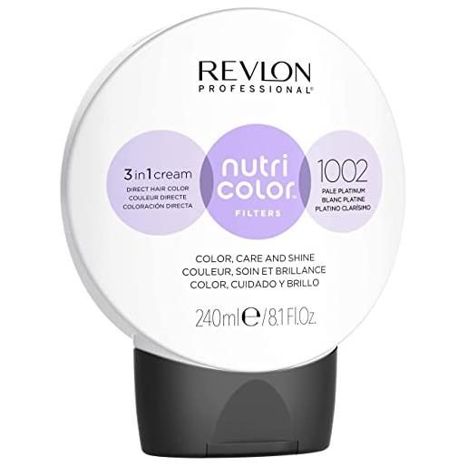 REVLON PROFESSIONAL nutri color filters maschera colorata capelli, protettiva, istantanea e multidimensionale, platino chiaro - 240 ml
