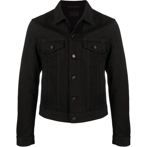 Saint Laurent giacca-camicia denim - nero