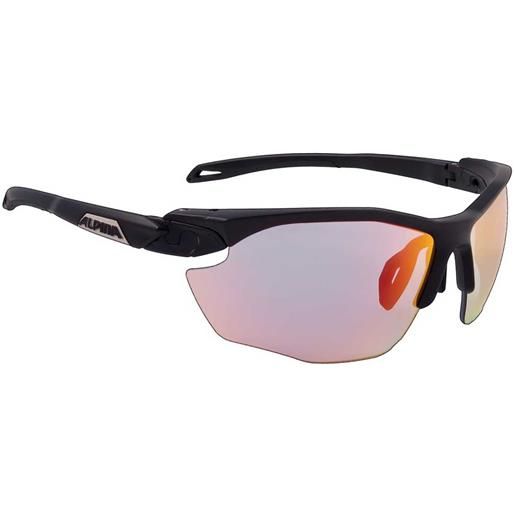 Alpina twist five hr qvm+ mirrored photochromic sunglasses nero quattro/varioflex rainbow mirror/cat1-3 fogstop hydrophobic