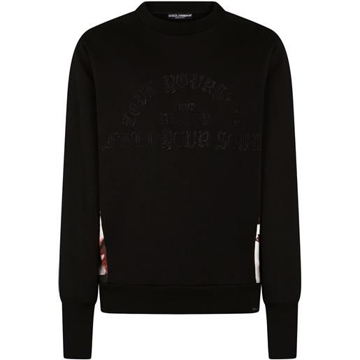 Dolce & Gabbana t-shirt con pannelli a contrasto - nero