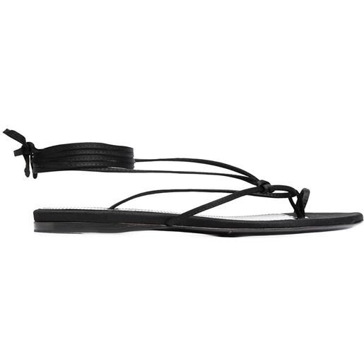The Attico sandali con design a incrocio - nero