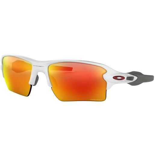 Oakley flak 2.0 xl prizm sunglasses bianco, nero prizm ruby/cat3