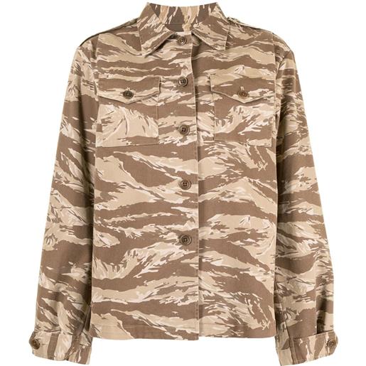 Nili Lotan camicia con stampa camouflage - marrone