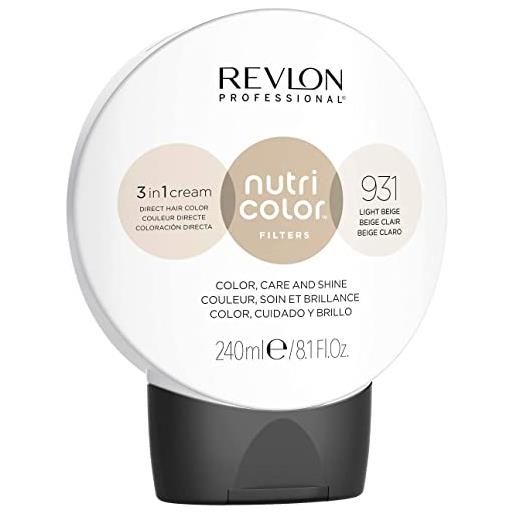 REVLON PROFESSIONAL nutri color filters maschera colorata capelli, protettiva, istantanea e multidimensionale, beige chiaro - 240 ml