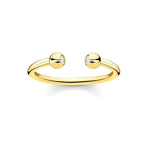 Thomas sabo tr2319-414-14 anello da donna in argento sterling 925, placcato oro giallo 750