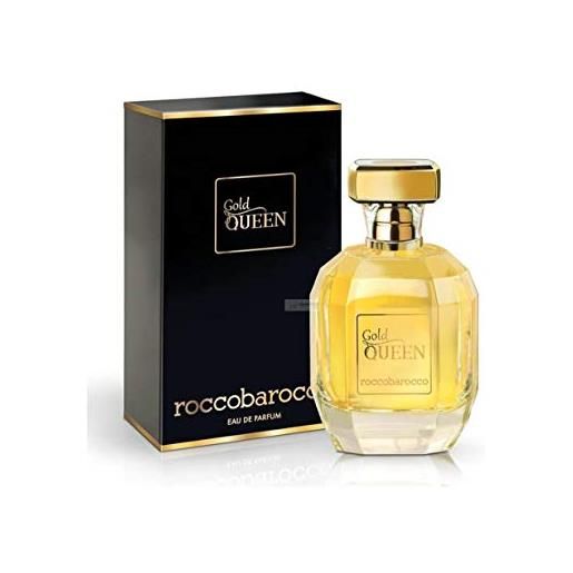 Rocco Barocco roccobarocco - gold queen eau de parfum - profumo donna dall'anima pregiata ed elegante, fragranza orientale e fruttata, 100 ml