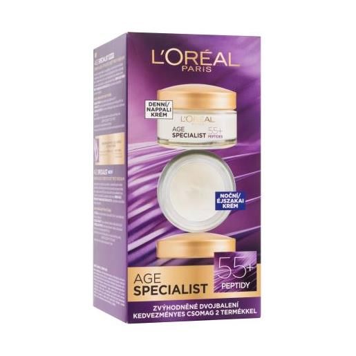 L'Oréal Paris age specialist 55+ cofanetti trattamento viso giorno 50 ml + trattamento viso notte 50 ml per donna