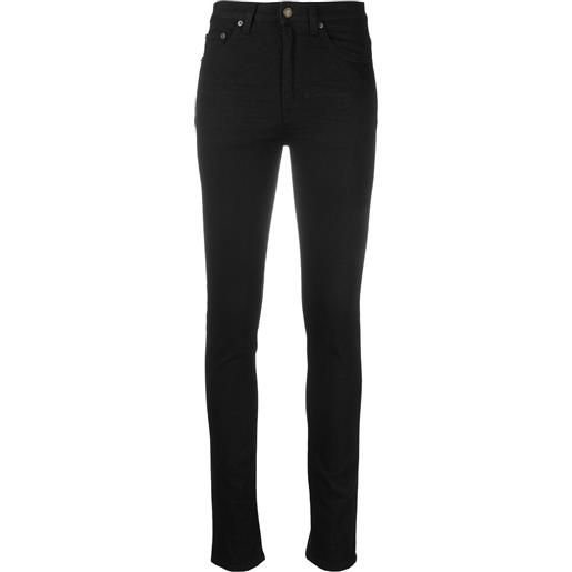 Saint Laurent jeans skinny a vita alta - nero