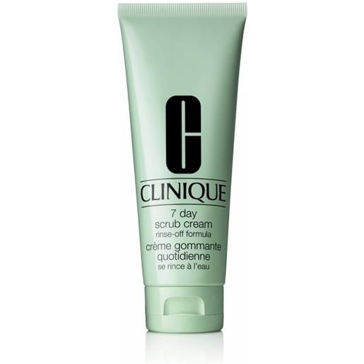 Clinique 7-day scrub rinse-off formula - esfoliante granulare in crema per tutti i tipi di pelle (tipo 1 - 2 - 3 - 4) 100 ml