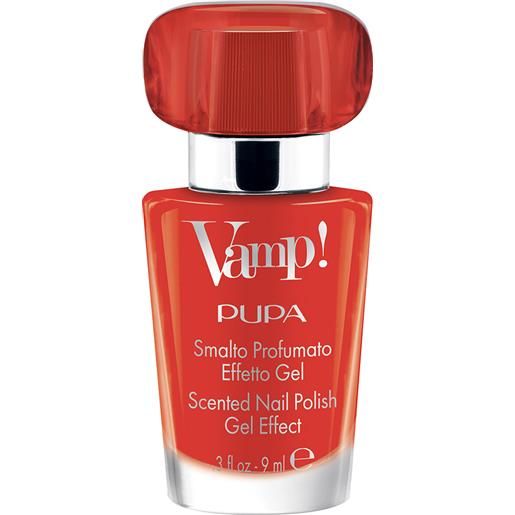 Pupa vamp!Smalto profumato effetto gel - fragranza rossa 201 - fire red