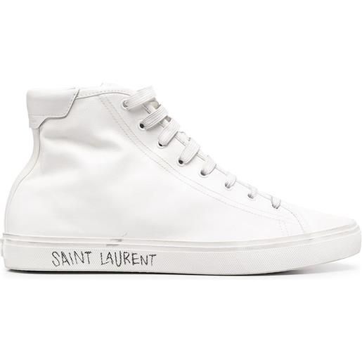 Saint Laurent sneakers alte malibu - bianco