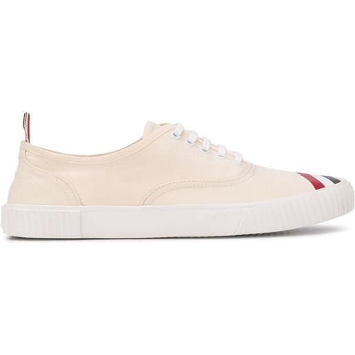 Thom Browne sneakers con banda rwb - bianco