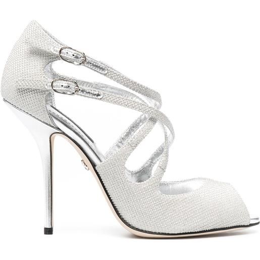Dolce & Gabbana sandali con cinturino alla caviglia - argento