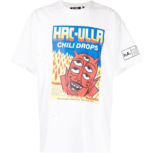 Haculla t-shirt chili drops vintage - bianco
