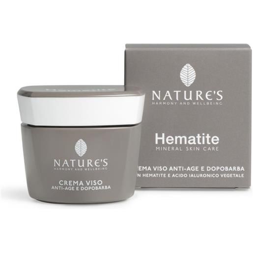 BIOS LINE SpA nature's hematite crema viso antiage dopobarba 50ml - lenitivo ed emolliente