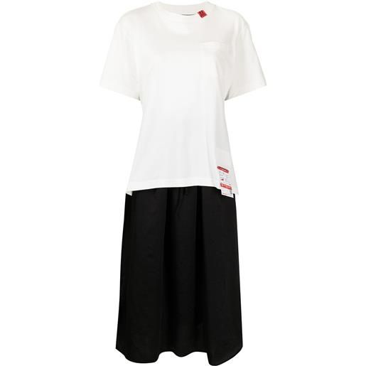 Maison Mihara Yasuhiro abito modello t-shirt a strati - bianco