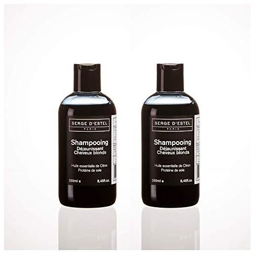 Serge d'estel paris shampoo antigiallo capelli biondi elimina il riflesso giallo conserva il tuo biondo naturale - 500 ml