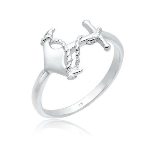 Elli anelli donna anchor simbolo marittimo giocoso marittimo argento sterling 925