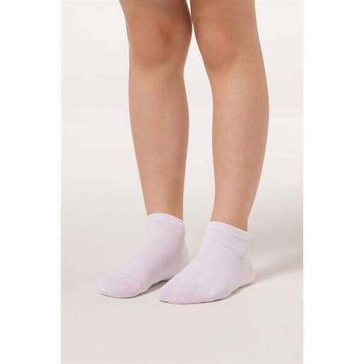 Calzedonia calze corte in cotone da bambini bianco