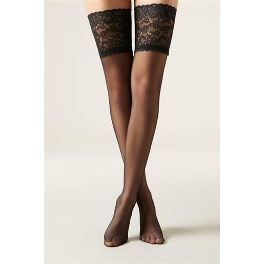 Calzedonia autoreggenti 20 denari opache nero
