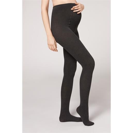 Calzedonia collant coprenti premaman con cashmere grigio scuro