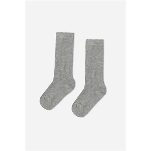 Calzedonia calze lunghe in cotone soft da neonato grigio