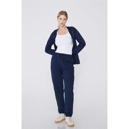 Tezenis jogger con tasche a filetto e coulisse donna blu