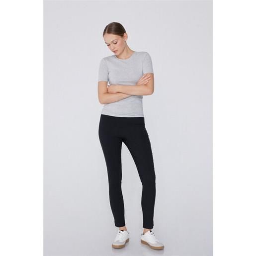 Tezenis pantaloni capri in viscosa con spacchetti donna nero