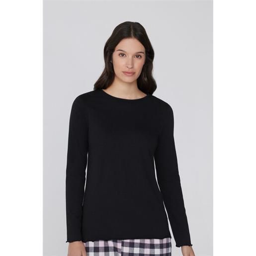 Tezenis maglia cotone manica lunga punto bambola donna nero