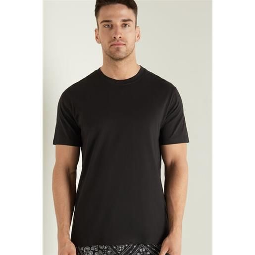 Tezenis t-shirt basic ampia in cotone uomo nero