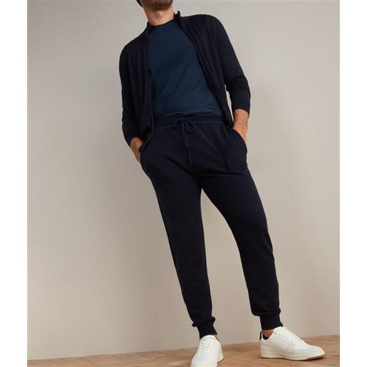 Falconeri pantaloni in cashmere ultrasoft blu navy