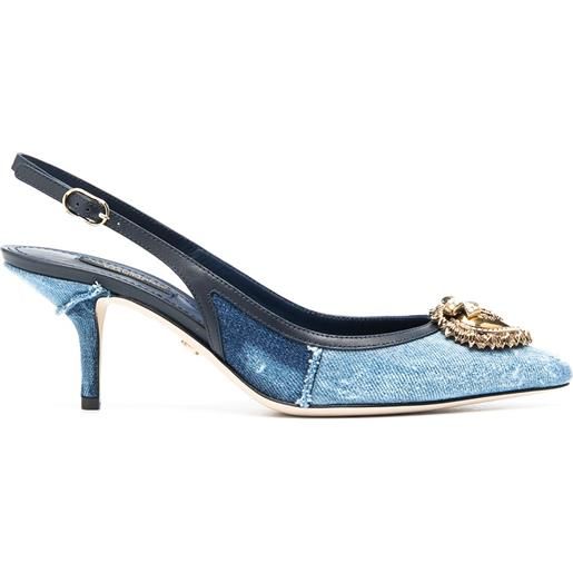 Dolce & Gabbana pumps con cinturino devotion - blu
