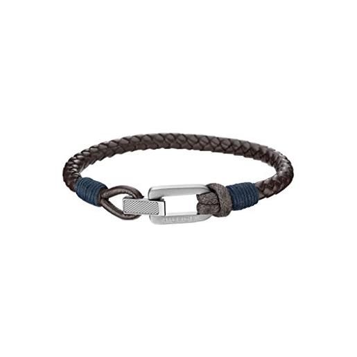 Tommy Hilfiger jewelry braccialetto da uomo in pelle marrone - 2701011