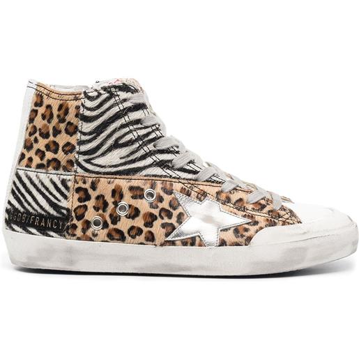 Golden Goose sneakers a pannelli - argento