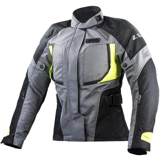 LS2 giacca moto phase lady jacket grey black yellow | LS2