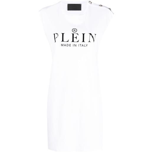 Philipp Plein abito modello t-shirt con stampa - bianco