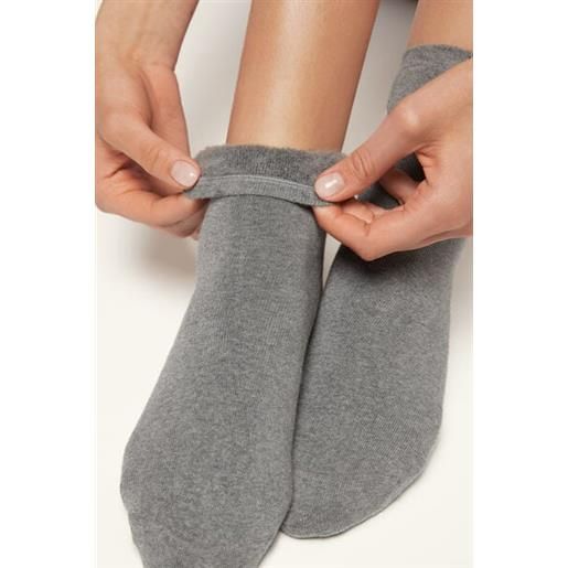 Calzedonia calzini corti in cotone termico grigio