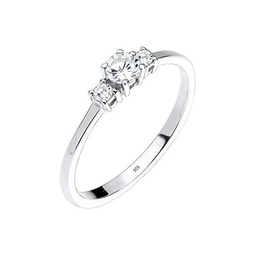 Elli anello solitario da fidanzamento donna argento - 0611112514_58